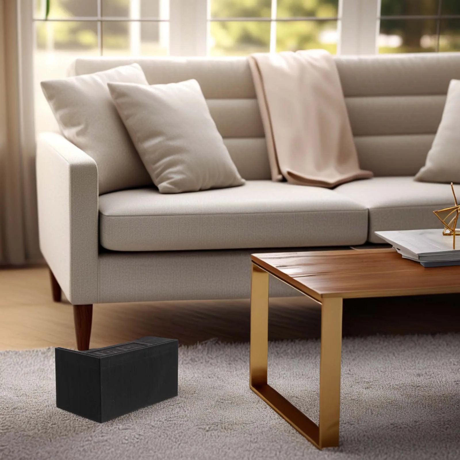 

4Pcs Furniture Feet Risers Levelers Furniture Pads for Bedroom Sofa Kitchen Bed Desk Rubber Floor Protectors