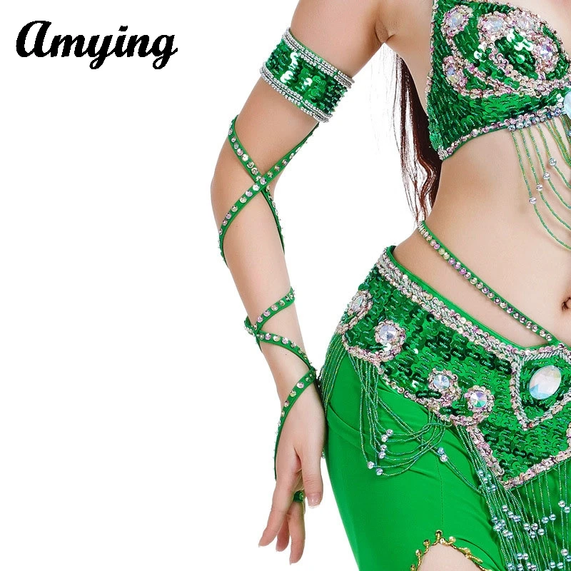 Sexy New Belly Dance Bracelet Belly Dance Arm Band With  Stretch Wrap Strap Arm Chain Women Belly Dance Wear Sequin Bracelet