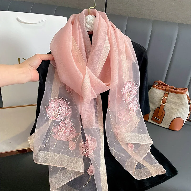 New Solid Silk wool scarf for Women Shawls Scarves Summer Lady Hijab Winter Fashion Warm Long Bandana Foulard Pashmina Poncho