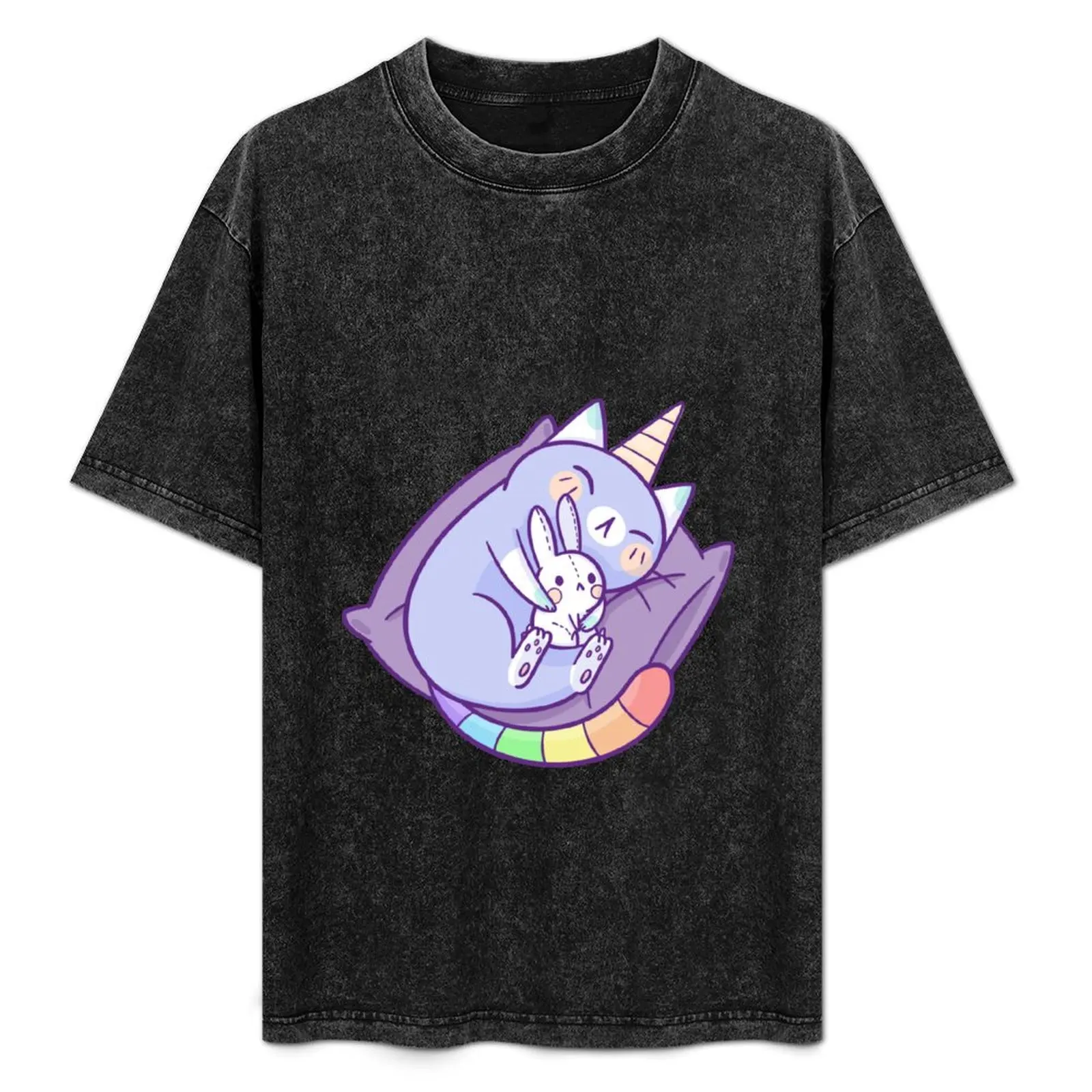 

Sleepy Caticorn T-Shirt Halloween Casual T-Shirt