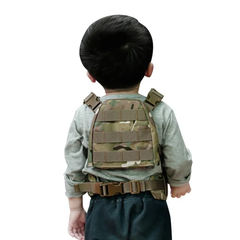 

Kids Camouflage Tactical Bulletproof Vests Uniforms Combat Armor Molle Airsoft Tactical Suit With Patrol Belt