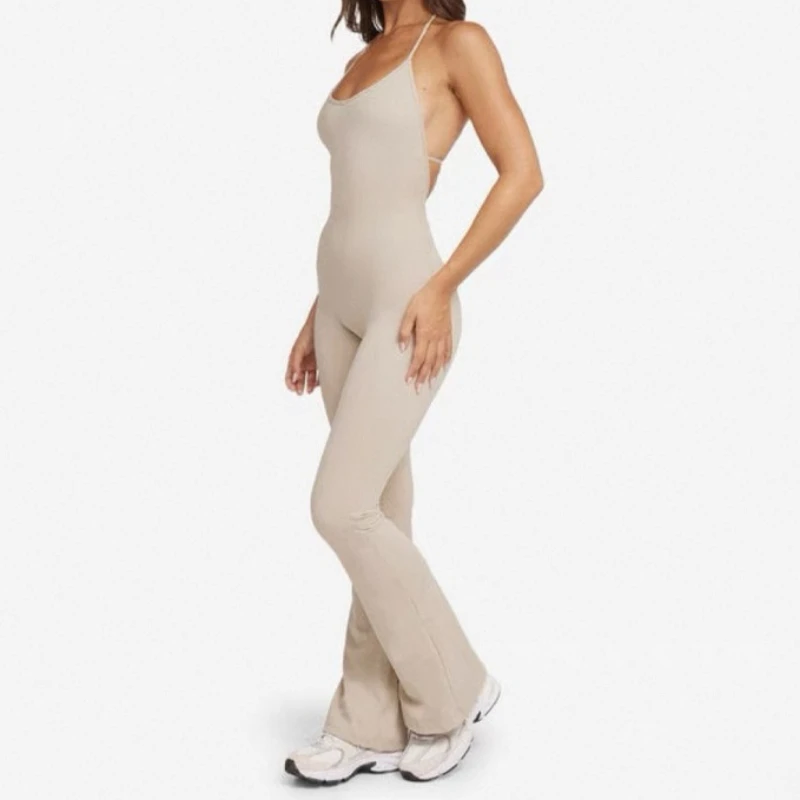 

Pad Flare Pant Yoga Set One Piece Jumpsuit Sport Outfit Woman Sportswear Gym Women Fitness Clothes Active Wear Suit