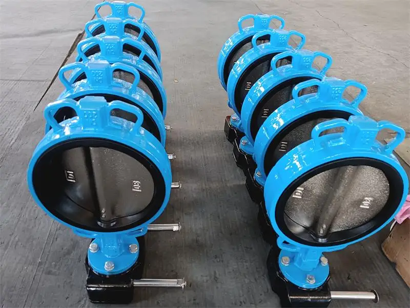 Normal Medium Temperature DN50-DN300 4 Inch Cast Iron Manual Soft Seal Butterfly Valve with Handle Lever for Water Media