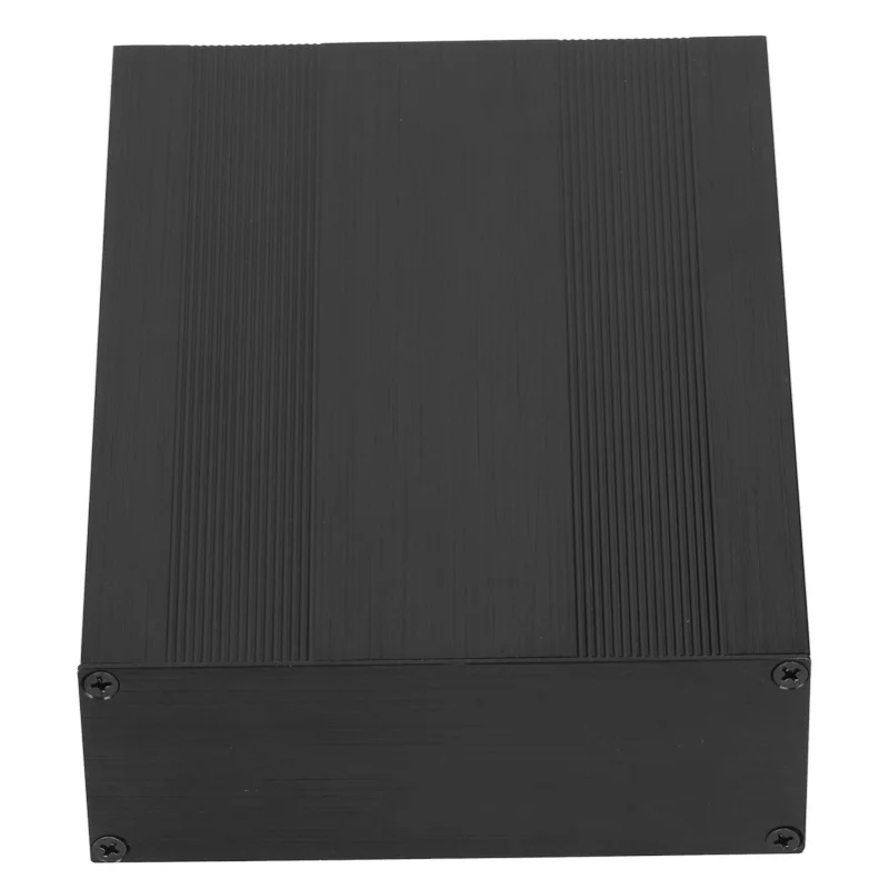 Aluminum Alloy Project Enclosure Video Converter Box Split DIY Case Brushed Black 54x145x200mm
