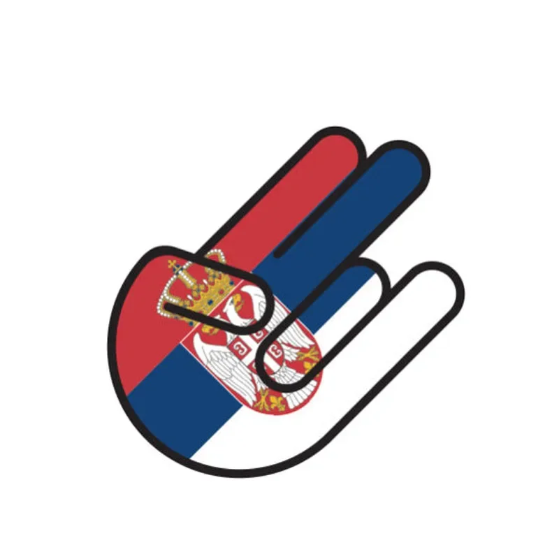 Funny Serbia Shocker Flag Car Sticker Motorcycle PVC Decal