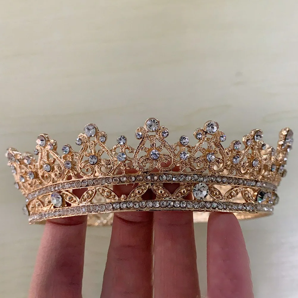 

Rhinestone Crown Hair Jewelry Accessories Women Tiara Party Wedding Prom Pageants Non Fading Durable Lightweight Portable Bright
