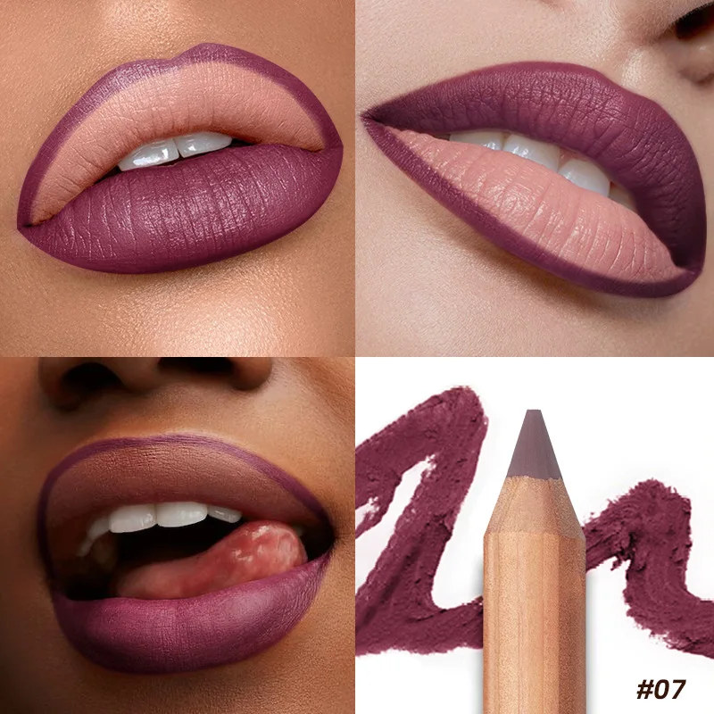 Matte Lip Liner- ติดทนนาน เรียบเนียน สีง่าย รวมถึงเครื่องเหลา - เหมาะสําหรับผิวไร้ที่ติ!
