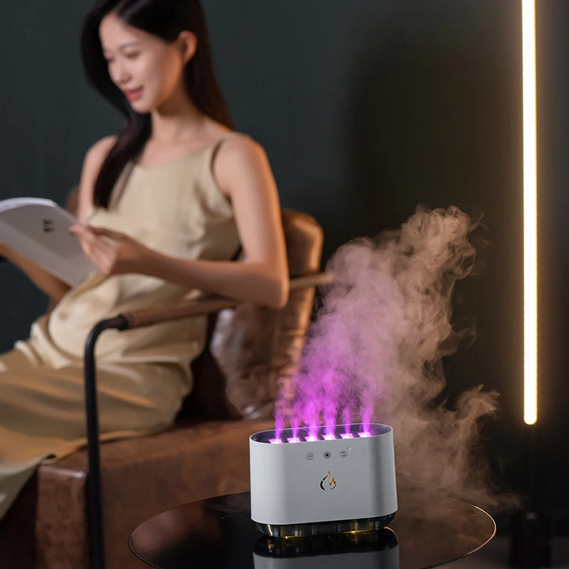 2023New Flame Air Humidifier USB Aroma Diffuser Room Fragrance Mist Maker Essential Oil Difusors For Home Living Room Office