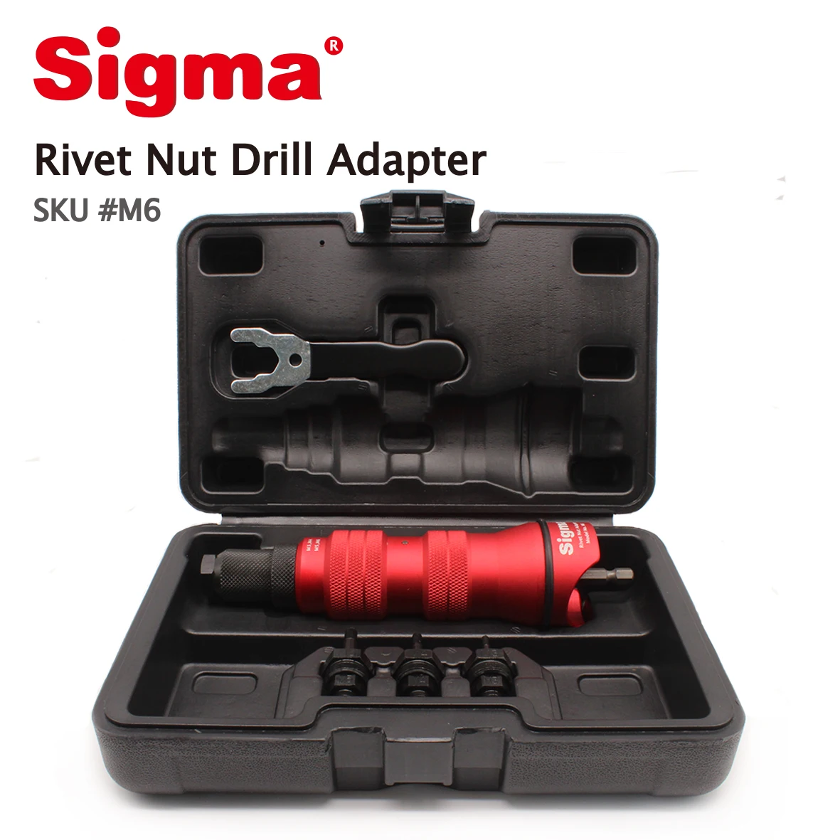 Sigma # M6เกลียว Rivet Nut เจาะอะแดปเตอร์ไร้สายหรือเครื่องมือไฟฟ้าอุปกรณ์เสริมทางเลือก Air Pneumatic Rivet Nut ปืน