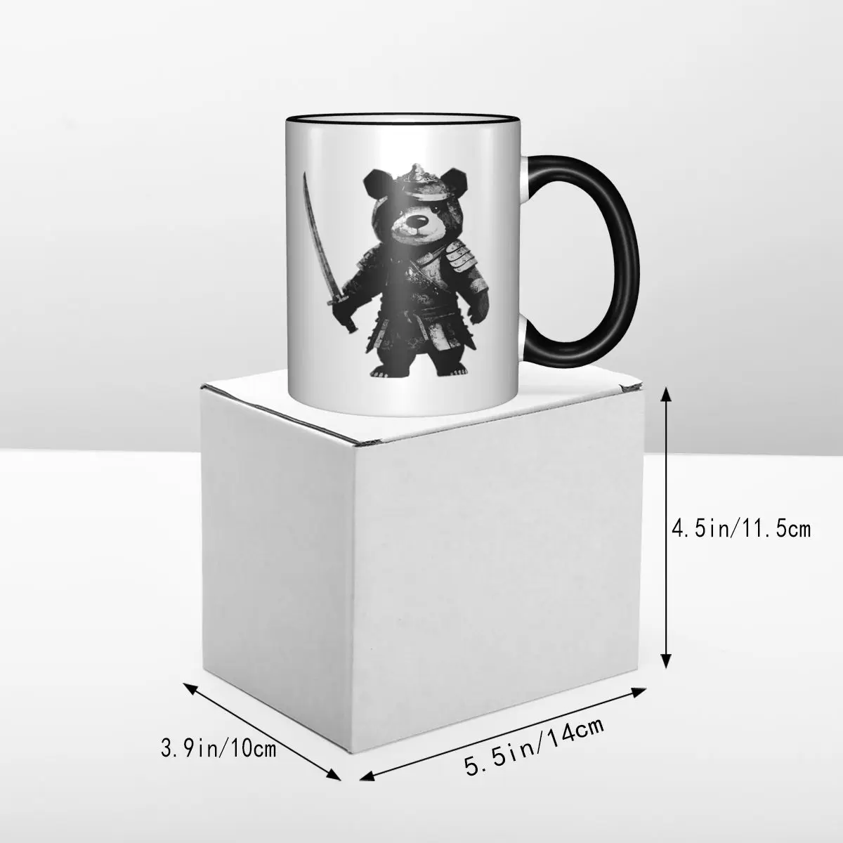 Samurai Bear Mug Funny Ceramic Coffee Cups Tea Mugs Milk Cup Drinkware Gifts for Friends
