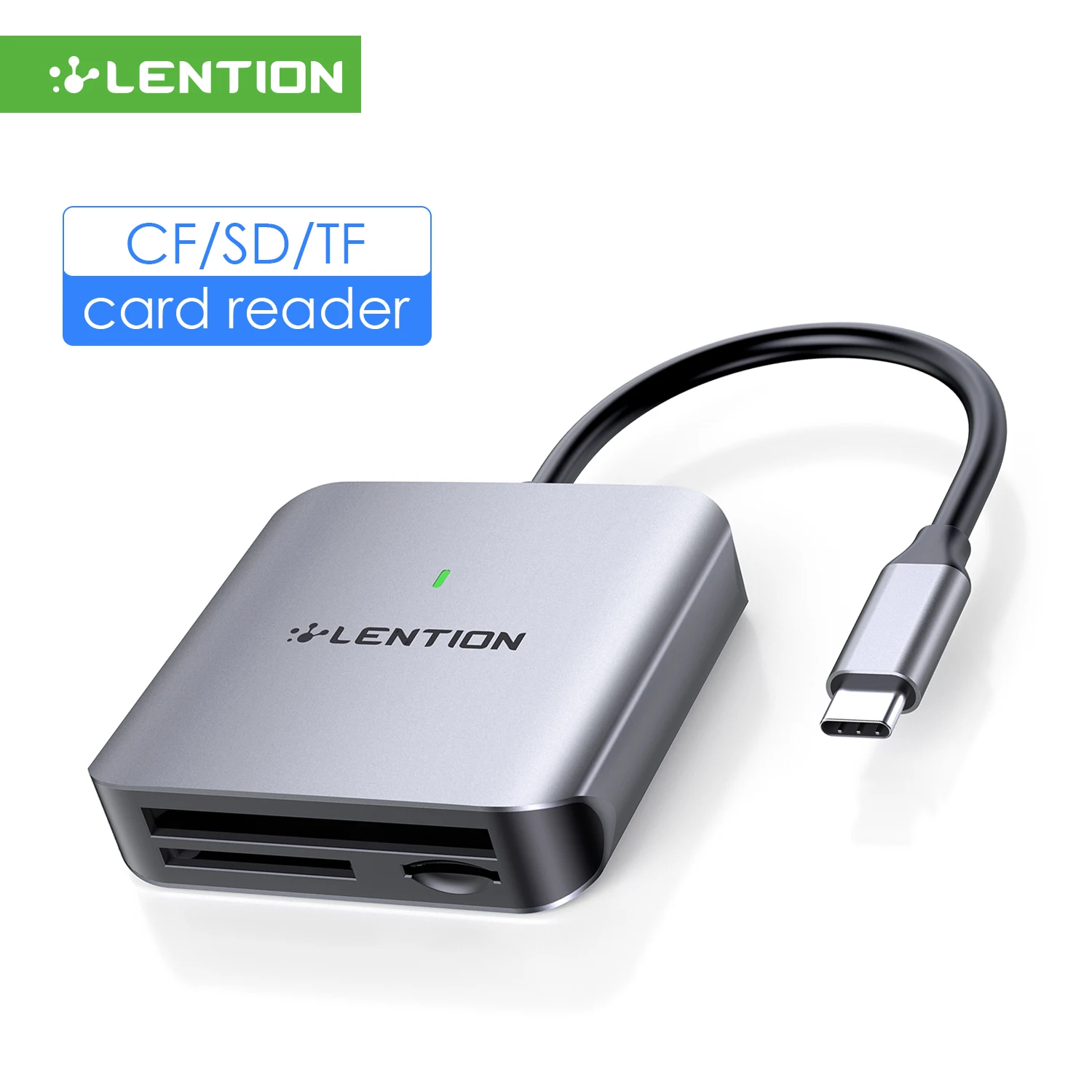 Lention USB C Card Reader SD CF Reader Type C Card Adapter for 2023-2016 MacBook Pro 13/15/16 USB C Type C Card Reader Spliter