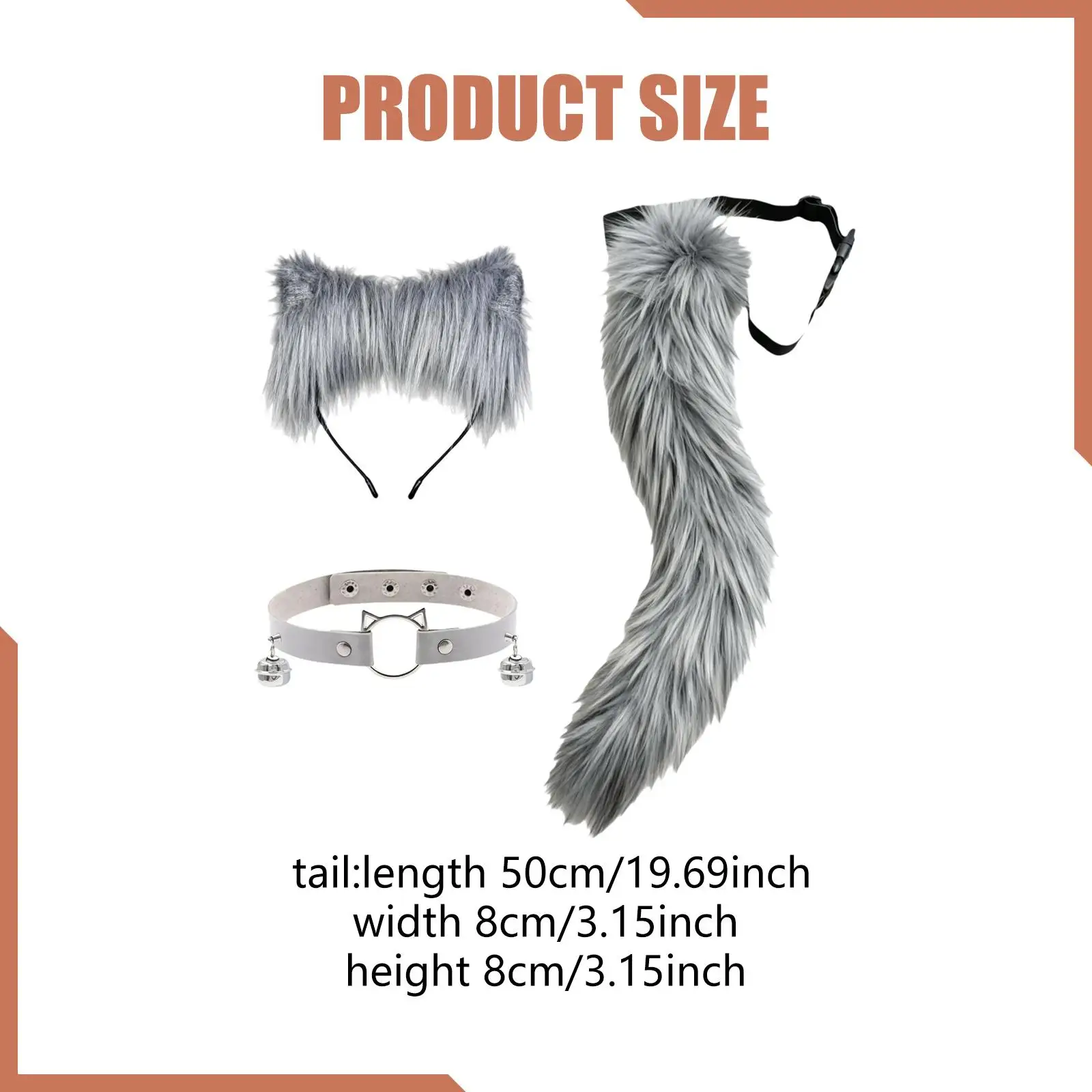 مجموعة عصابة رأس وذيل من القطيفة على شكل آذان حيوانات لعروض مسرح كرنفال عيد الميلاد