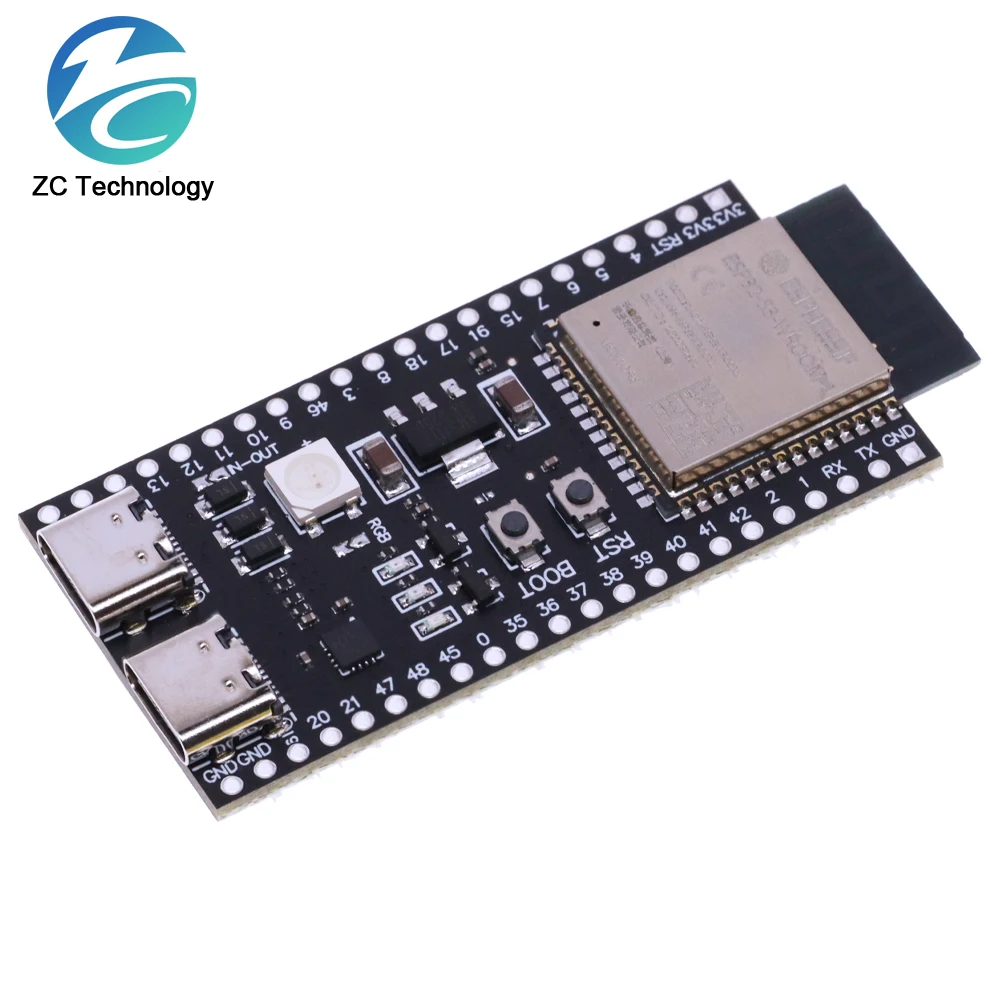 ESP32-S3 WiFi+Bluetooth Internet Of Things Dual Type-C Development Board Core Board ESP32-S3-DevKit C N8R2 N16R8 For Arduino