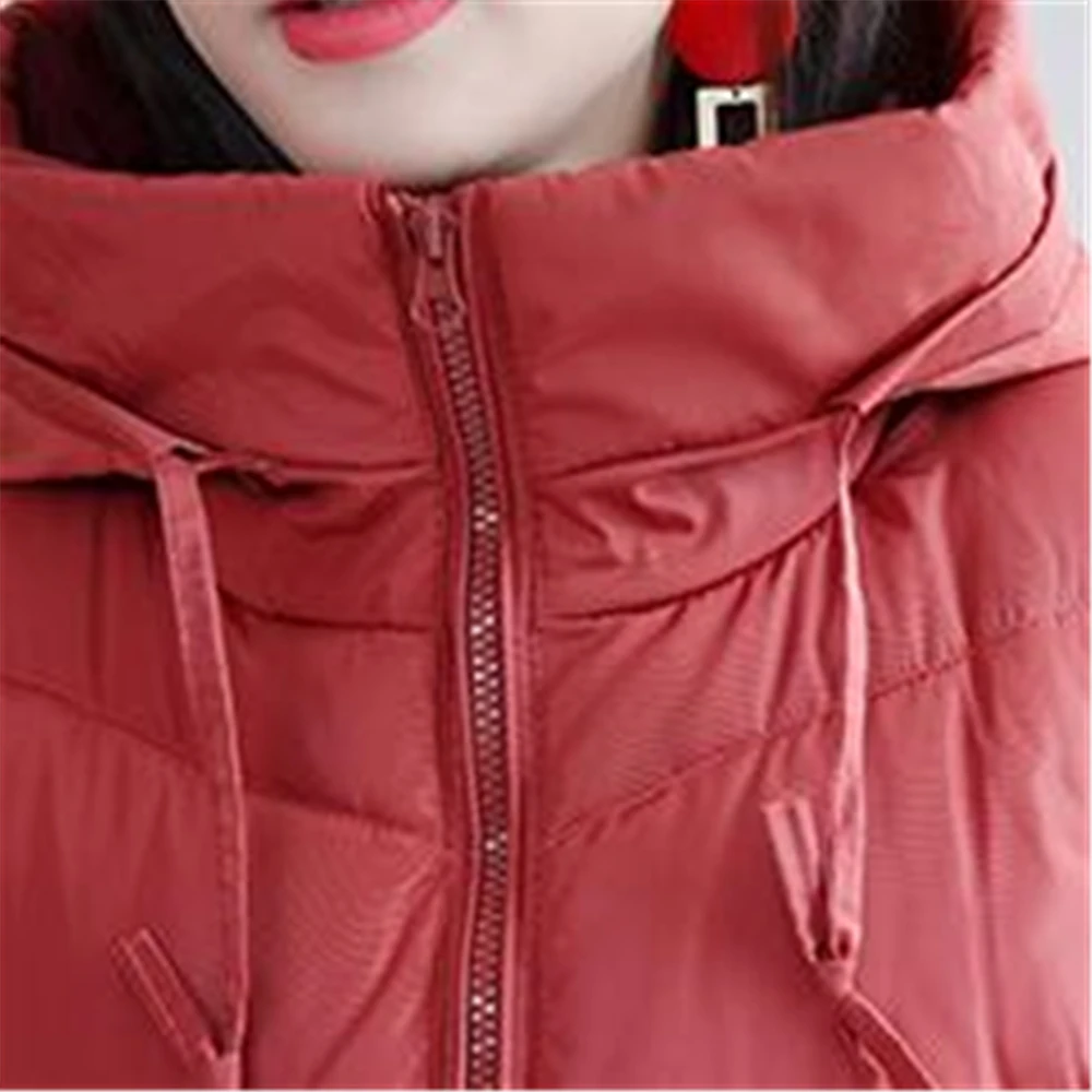 Sent Within Large M-6xl Woman Jacket Winter Down Parkas Coats Lengthen Warm Quilted Cotton Jacket For Women Hooded Outwear Warm