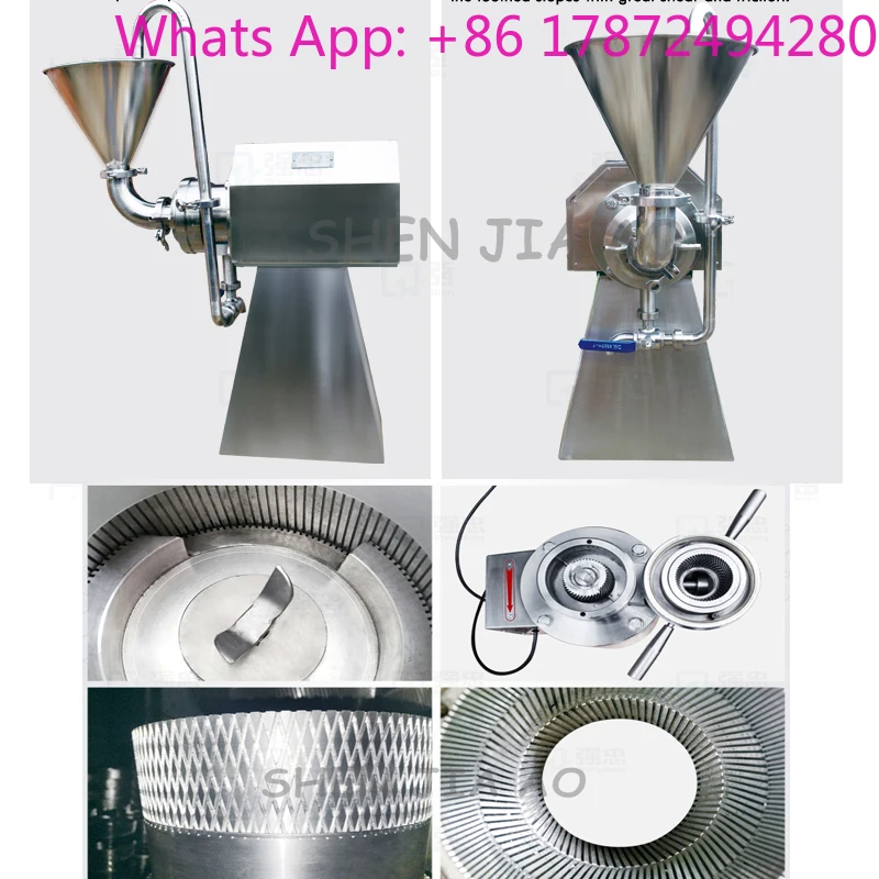 Stainless Steel Horizontal Colloid Mill Grinder JM-W120 Vertical Colloid Mill Sesame Peanut Butter Colloid Mill 0.5-3T/h 7.5KW