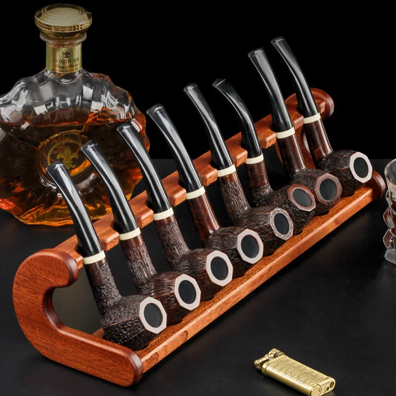 

Pipe Rack Stand Wooden Cigarettes Pipes Holder Display Rack Storage Base Organizer Pipe Fixed Bracket Saddle Clamp Accessories