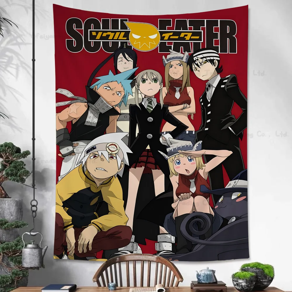 Anime SOUL EATER Tapestry Art Printing Art Science Fiction Room Home Decor Wall Art Decor