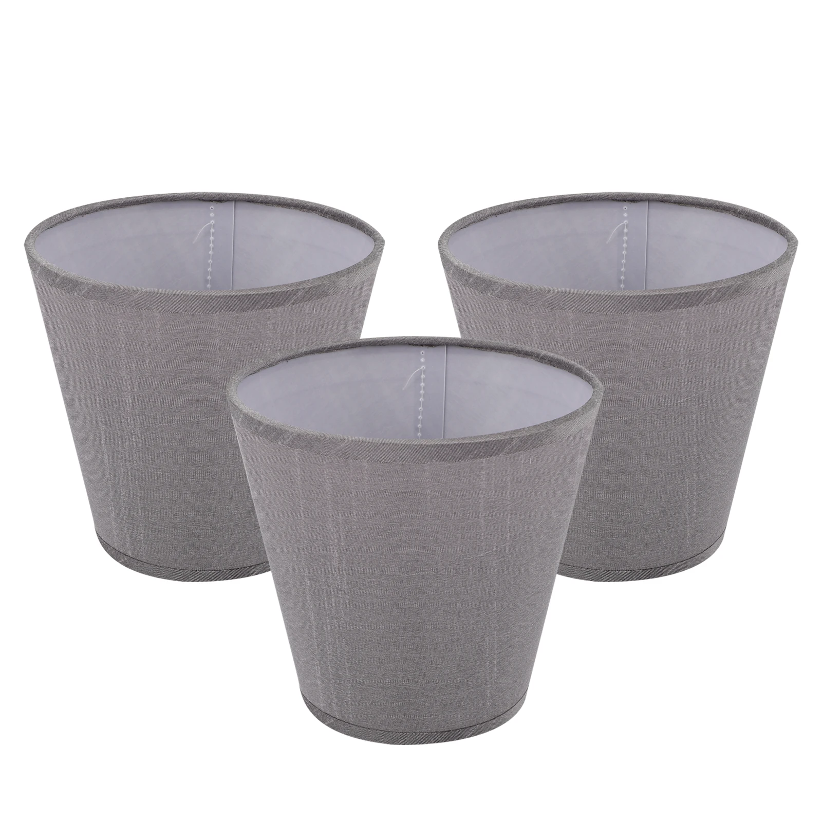 

3pcs Cloth Lampshade Clip-On Type For Table Floor Lamp Durable Fabric Metal Cover Replacement Easy Install Lighting Accessory