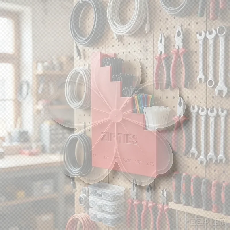 1Pcs Cable Tie Holder Multi-layer Wall Mount Zip Tie Organizer Rack For Garage Workshop Pegboard Tool Storage