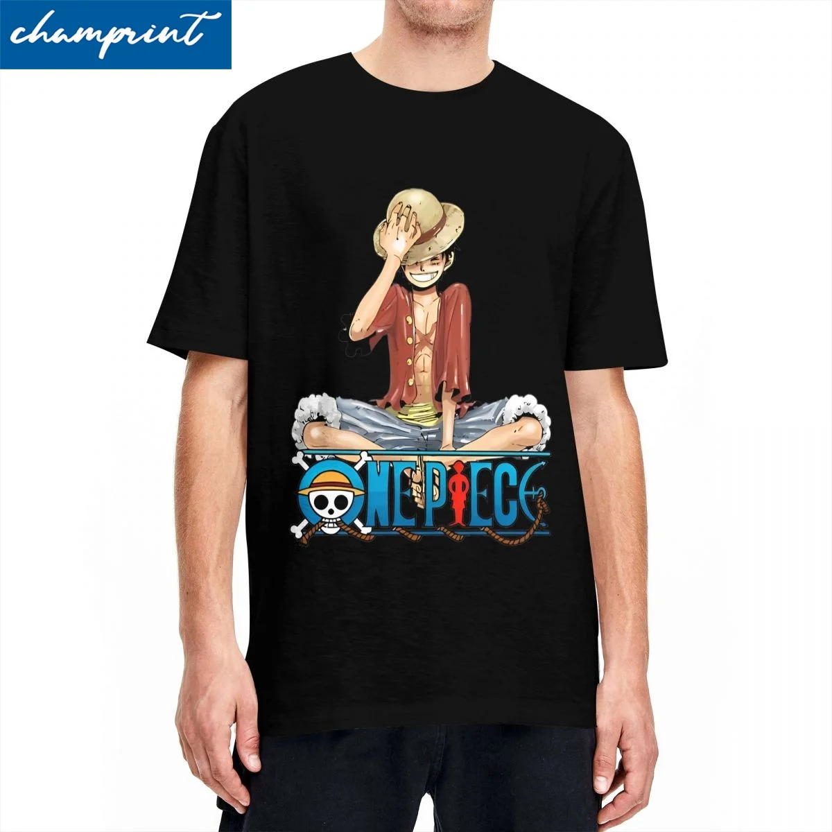 

Мужские и женские футболки One Piece Monkey D Luffy, хлопковая одежда, крутая футболка с короткими рукавами и круглым вырезом, футболка больших размеров
