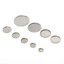 20pcs Stainless Steel 6-30mm Round Cabochon Settings Blank Tray Bezel Base Fit Cameo for DIY Jewelry Making Handmade Wholesale