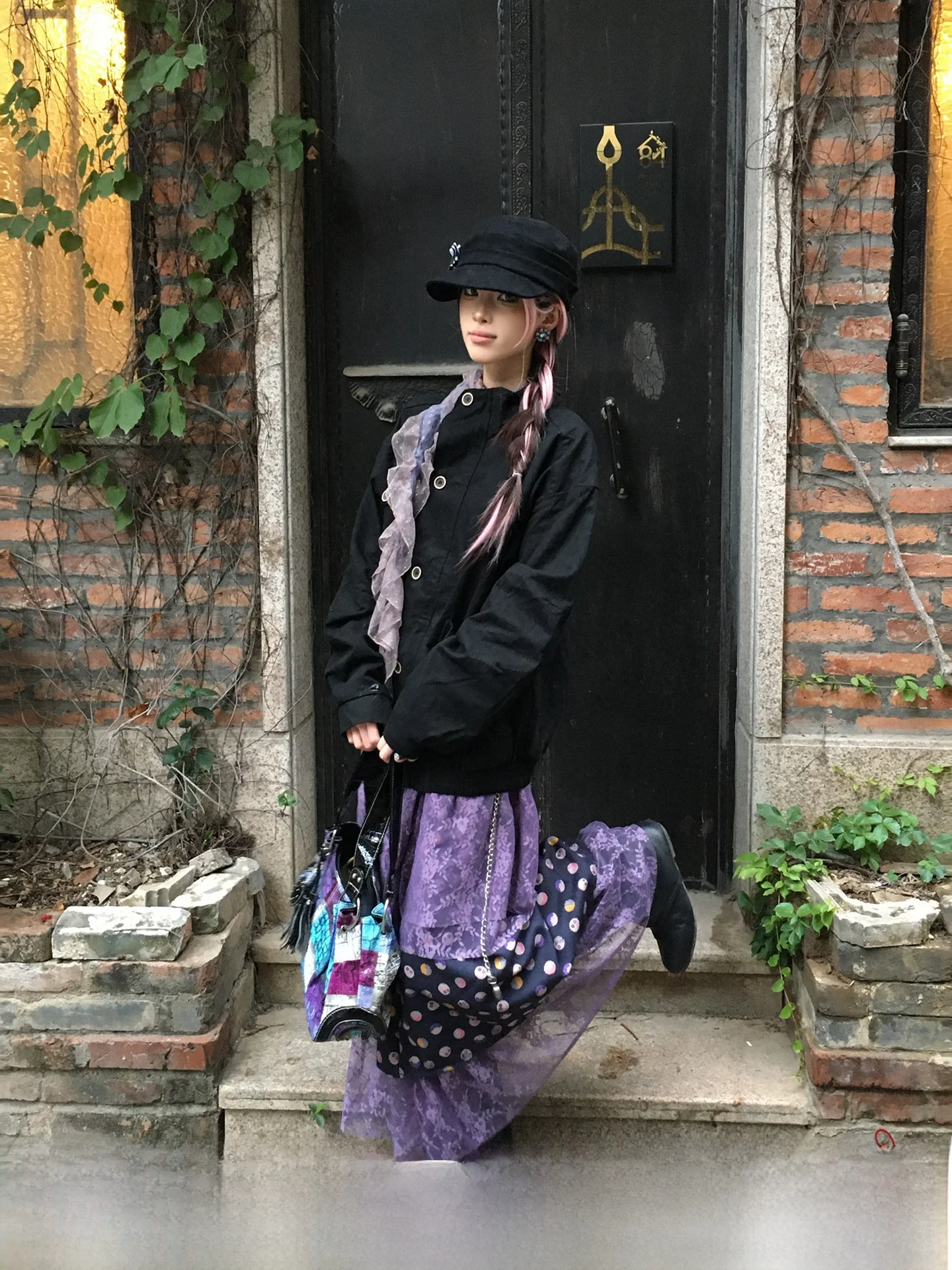 

Ретро-пальто Bla Jaet в американском стиле, свободного кроя, женское, с эффектом пузырьков, с воротником-стойкой, длинными рукавами, термопальто для улицы