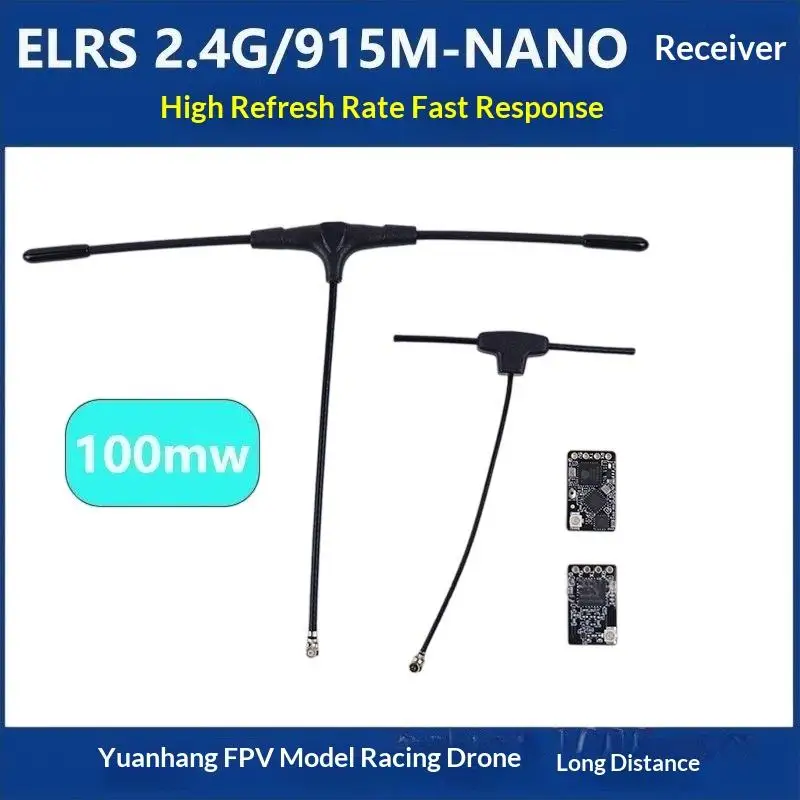 1 Set T-type Antenna ELRS 915MHz/2.4G RX V3.3.0 ExpressLRS Receiver WiFi Upgrade RC FPV Traversing Drone Accessories
