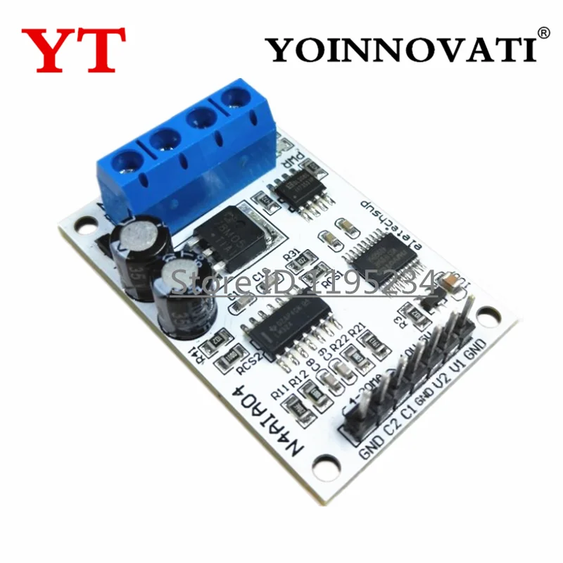 1 sztuk N4AIA04 4-20MA/0-20MA/0-5V/0-10V 4ch napięcie analogowe akwizycja RS485 Modbus RTU moduł ADC