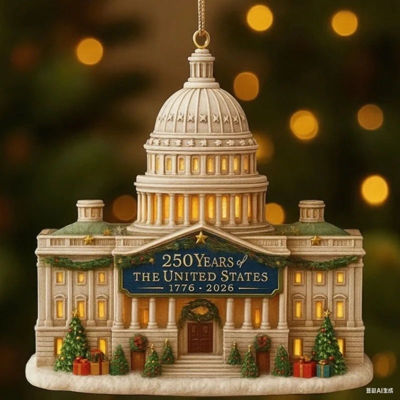 250th Anniversary of the United States, acrylic 250th Anniversary of the United States Christmass Trees commemorative ornaments