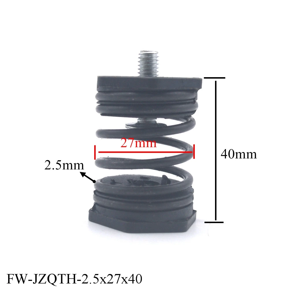 Odporne na wstrząsy gniazdo sprężyna amortyzatora o długości 40MM z nakrętką M6 do pompy powietrza