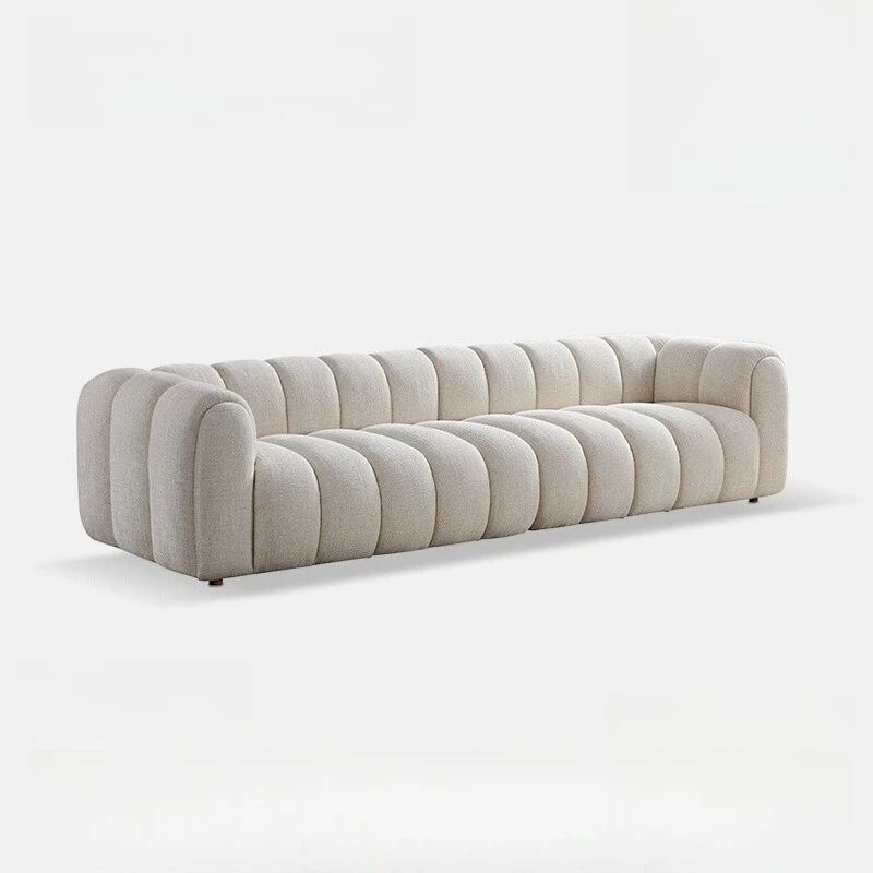 

Italian light luxury large apartment fabric sofa modern caterpillar sofa