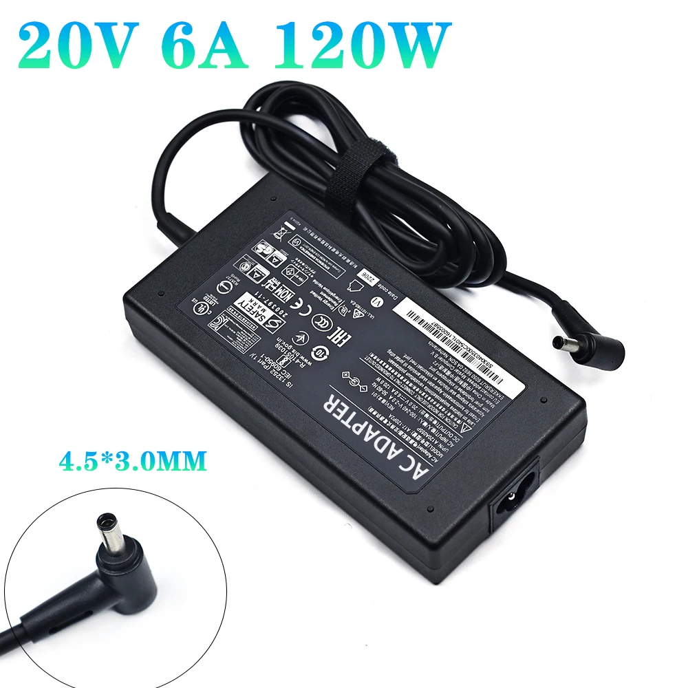 AC Adapter Charger For Chicony A17-120P2A 20V 6A 120W DELTA ADP-120VH D MSI Laptop Power Supply