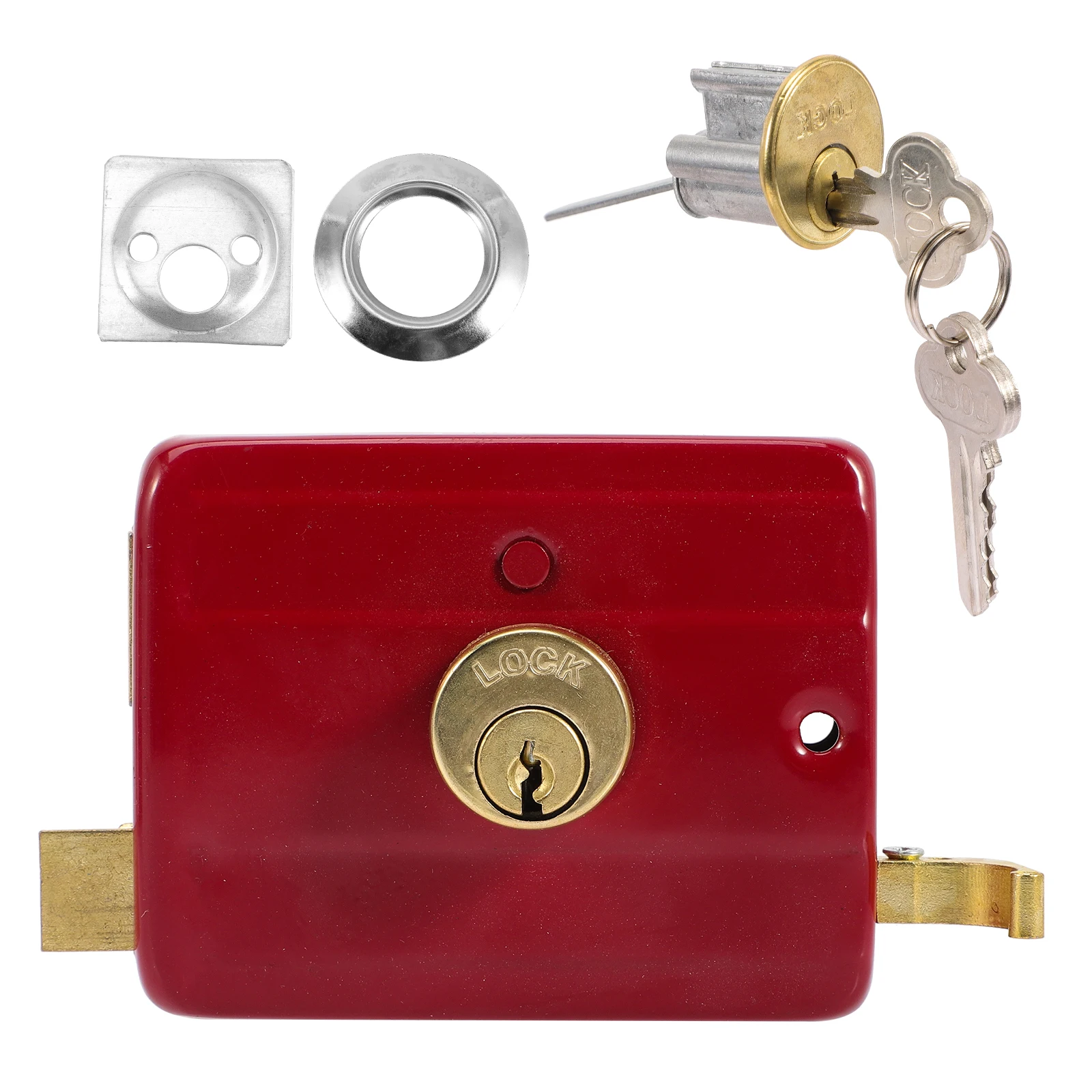 

Classic Style Door Lock Security Front Latch Deadbolt for Exterior Doors Hardened Iron Alloy Handle Rotate 90 Degree for Doors