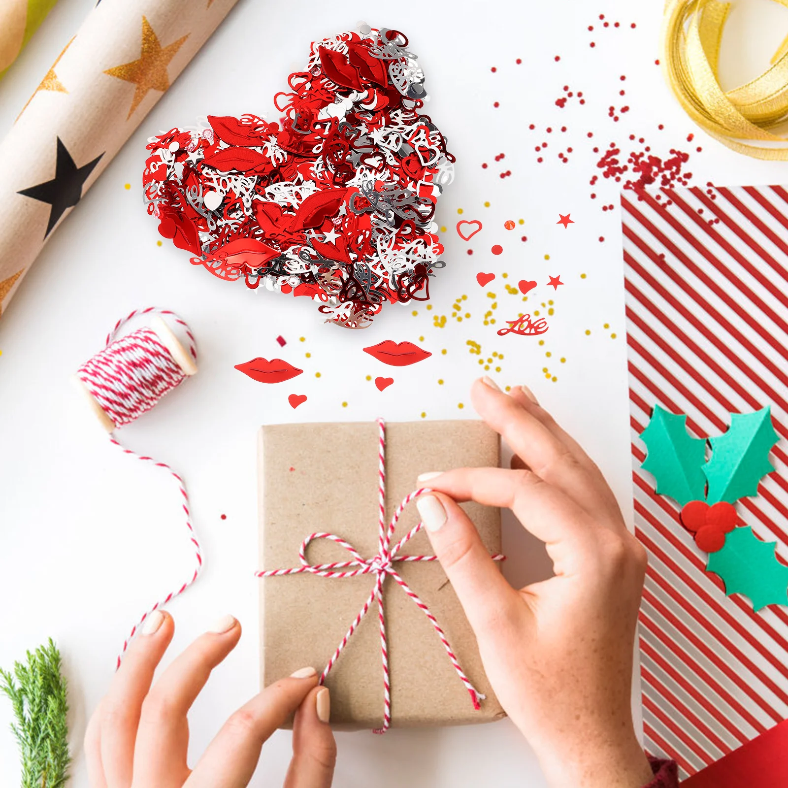

1 Bag Pvc Wedding Confetti Romantic Shape Decorative Table Home Festival Engagement Celebration Shiny Ornament Party Decor
