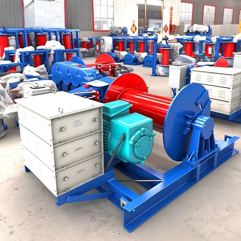 Manual remote control 1-10 tons wire rope 20m lifting height Automotive construction machinery winch