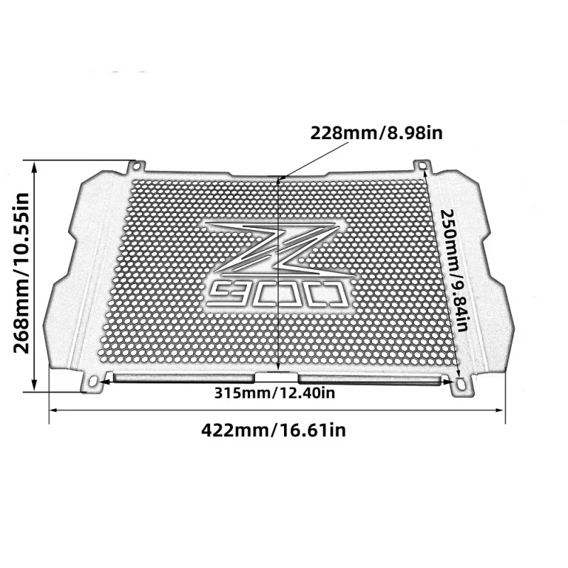 Picture 4: Applicable Z900Motorcycle modified radiator grille protective net