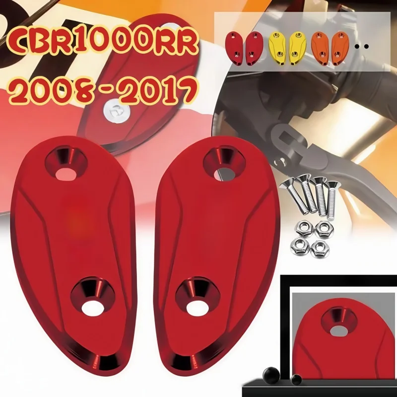 For Honda CBR1000RR CBR 1000 RR 2008-2017 Motorcycle Rearview Mirror Base Cover Windshield Drive Eliminator Mirror Hole Cover