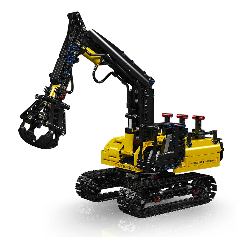 Mould King 17077 blocs de construction hydraulique bûche grappin modèle MOC grue mécanique jouet multi-engrenages contrôle pièces pneumatiques 866 pièces