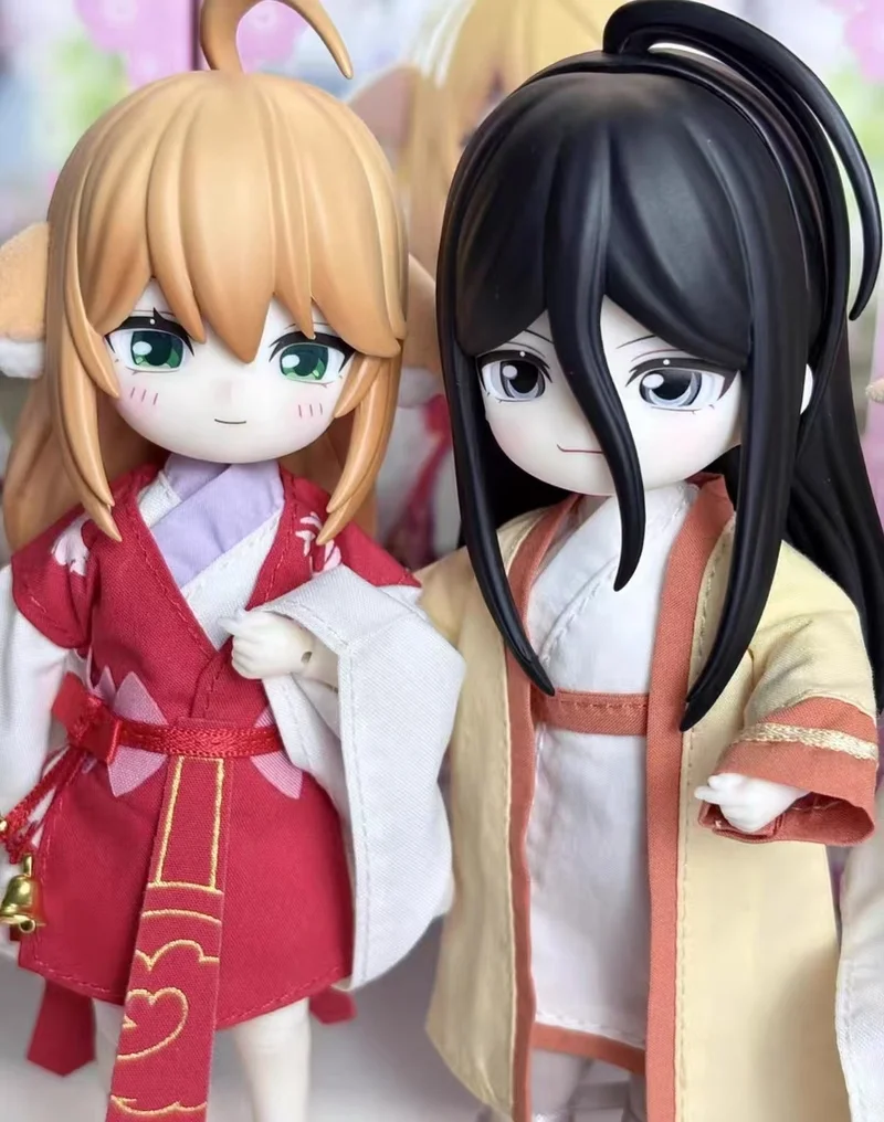 

New Naive And Stubborn Fox Demon Little Red Maiden Marriage Series Bjd Mobile Doll Blind Box Cute Desktop Decoration Gifts