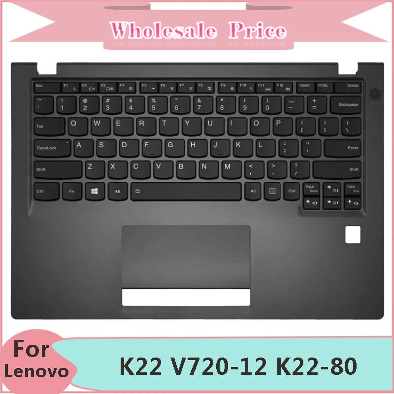 New Original For Lenovo Notebook K22 V720-12 K22-80 K32-80 Laptop Palmrest Case Keyboard US English Version Upper Cover