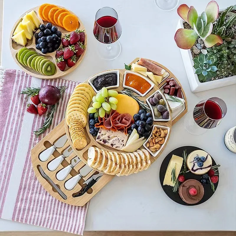 Solid wood cutting board New cheese cheese cutting board can be pulled multi-functional cutting board household