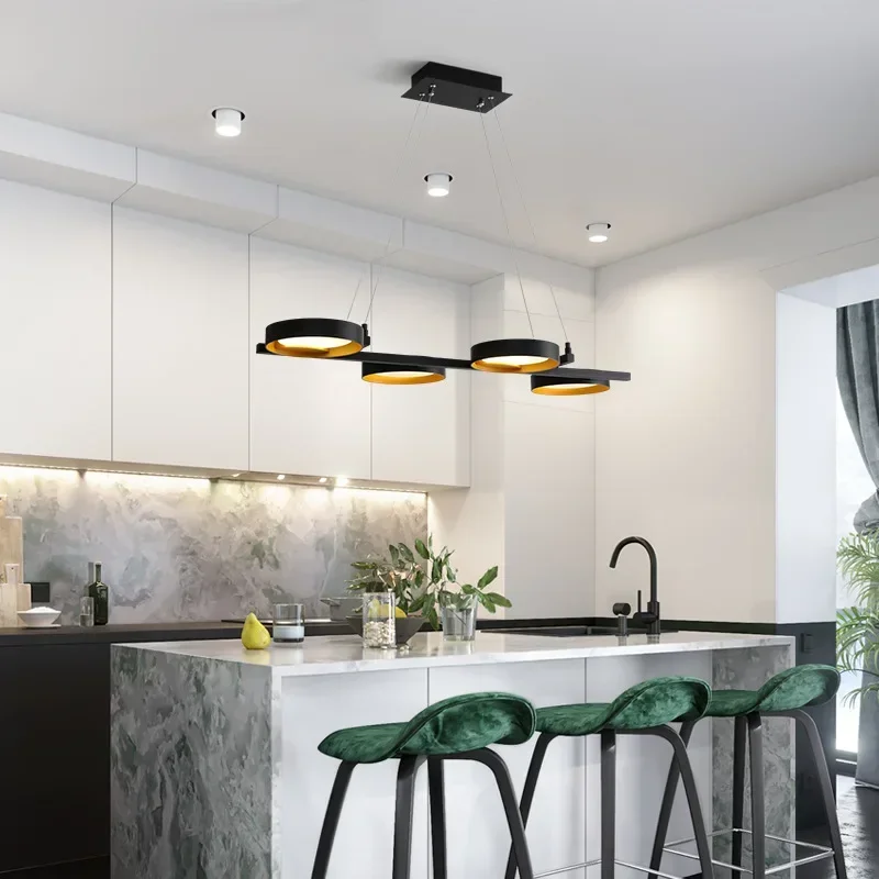 

SANDYHA Nordic Luxury Ceiling Chandelier Round Metal Pendant Light for Bedroom Dining Living Room Hotel Stylish Indoor