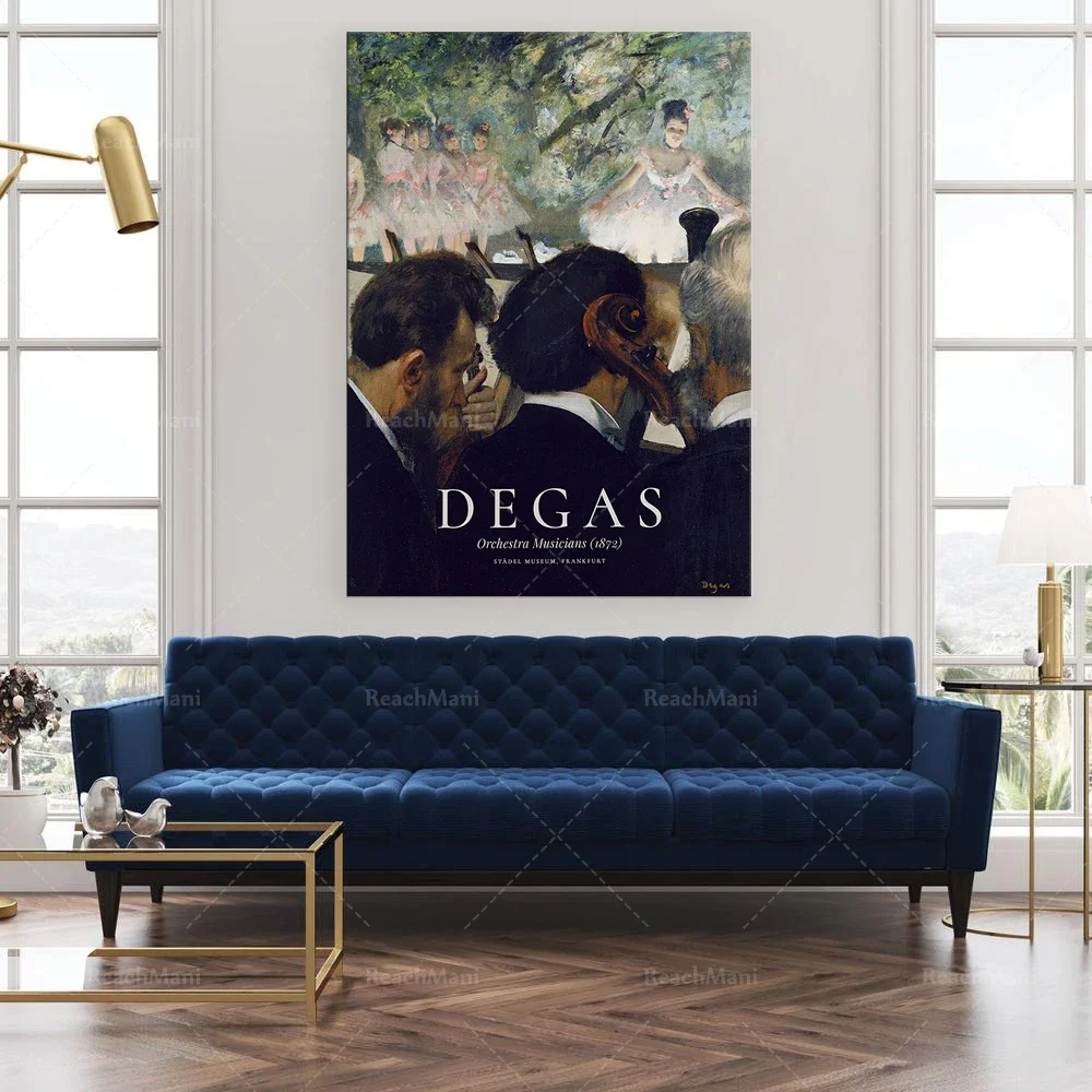 Edgar Degas Poster, Orchestra Musicians 1872, Degas Exhibition Poster, Museum Quality Print, Art Print, Impressionism Art, Wall