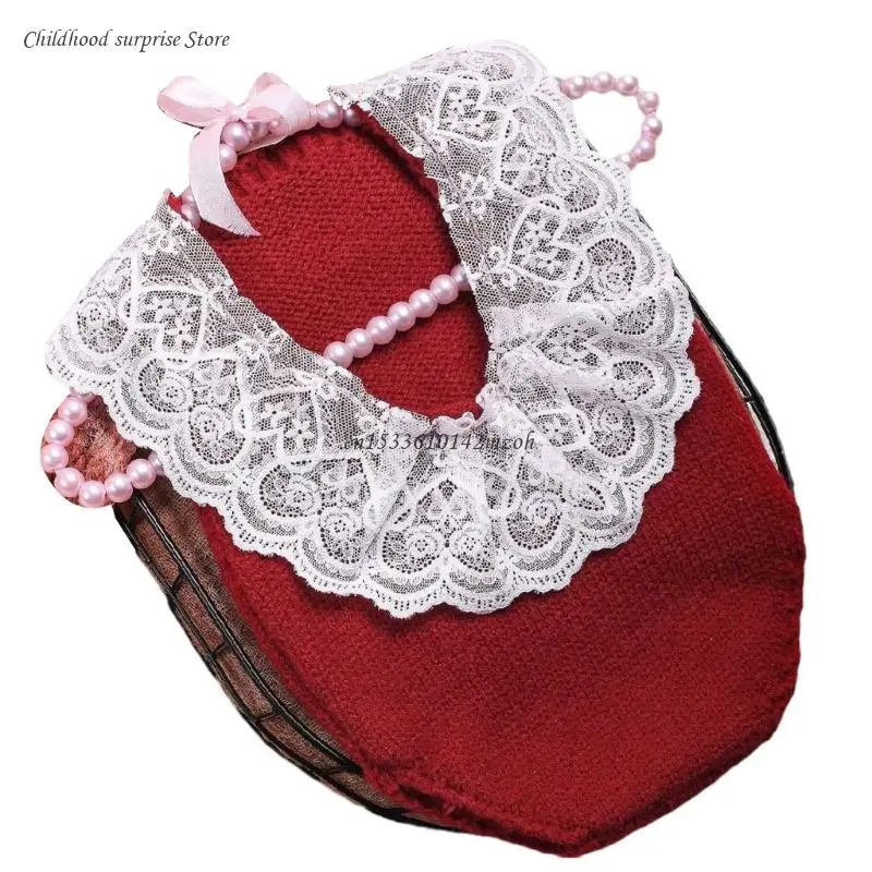 

Baby Photography Props Newborns Photo Clothes Photography Costume Headband Knitted Lace Sweater Outfit for Dropship
