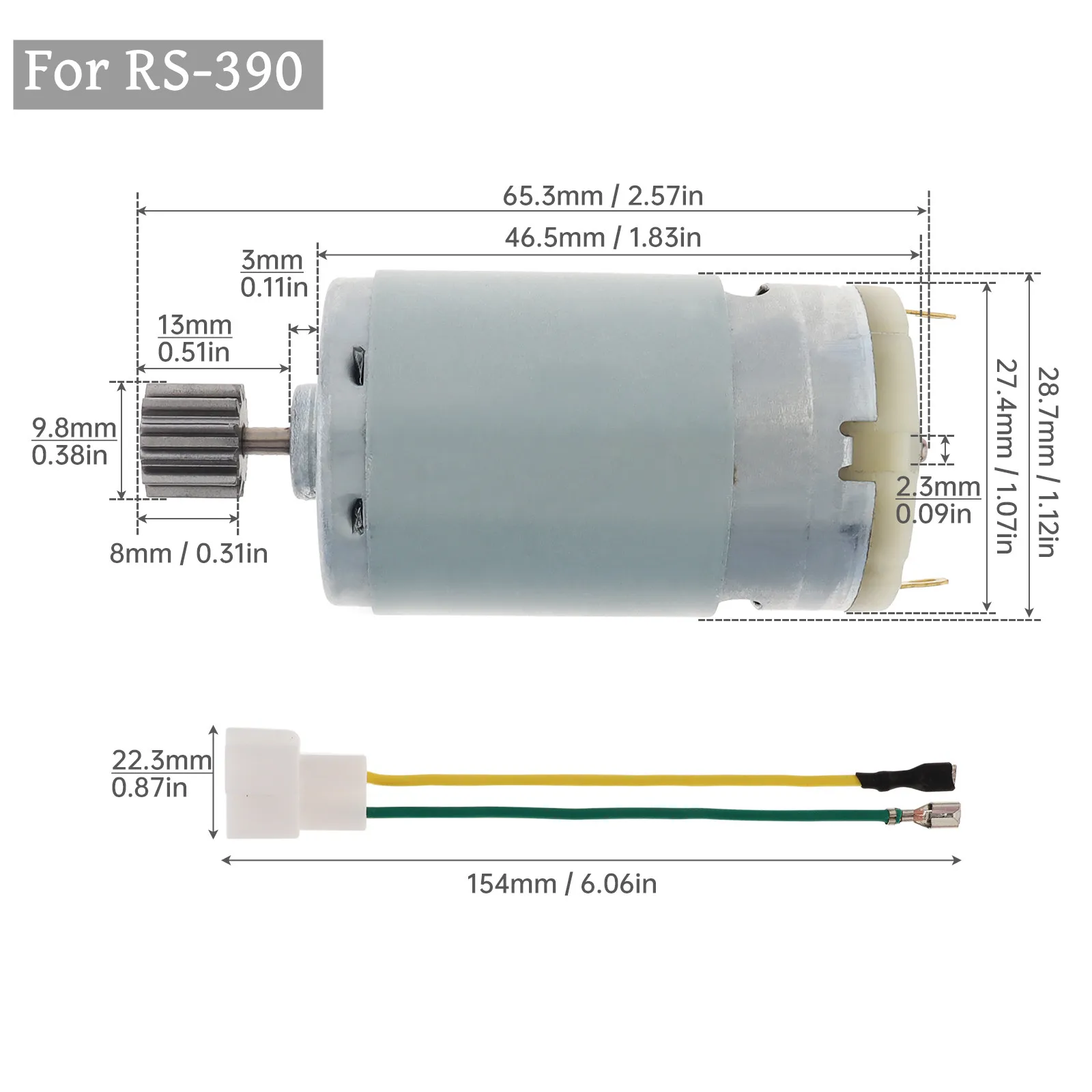 R380 R390 12-zębowy silnik prądu stałego 6 V/12 V 12000-20000 obr./min Dzieci jeżdżą na zabawkach Silnik samochodowy Szybki silnik elektryczny do