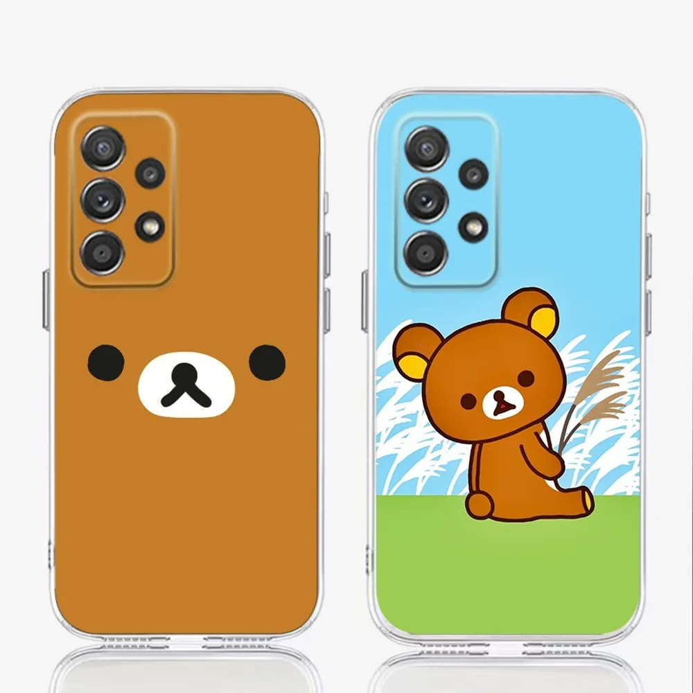 Cute R-Rilakkuma Phone Case  For Samsung S30,S23,S21,S22,S20,Ultra,S20,S10,S9,S8,PIus Soft Shockproof Transparent Cover