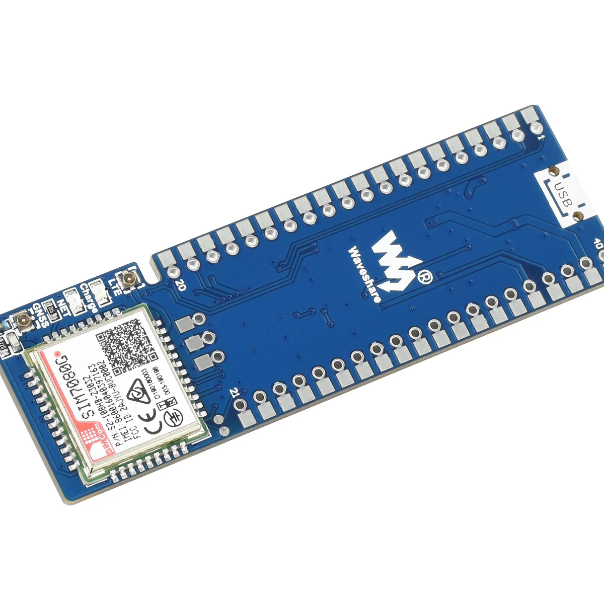 Waveshare SIM7080G NB-IoT / Cat-M(eMTC) / GNSS Module for Raspberry Pi Pico Global Band Support