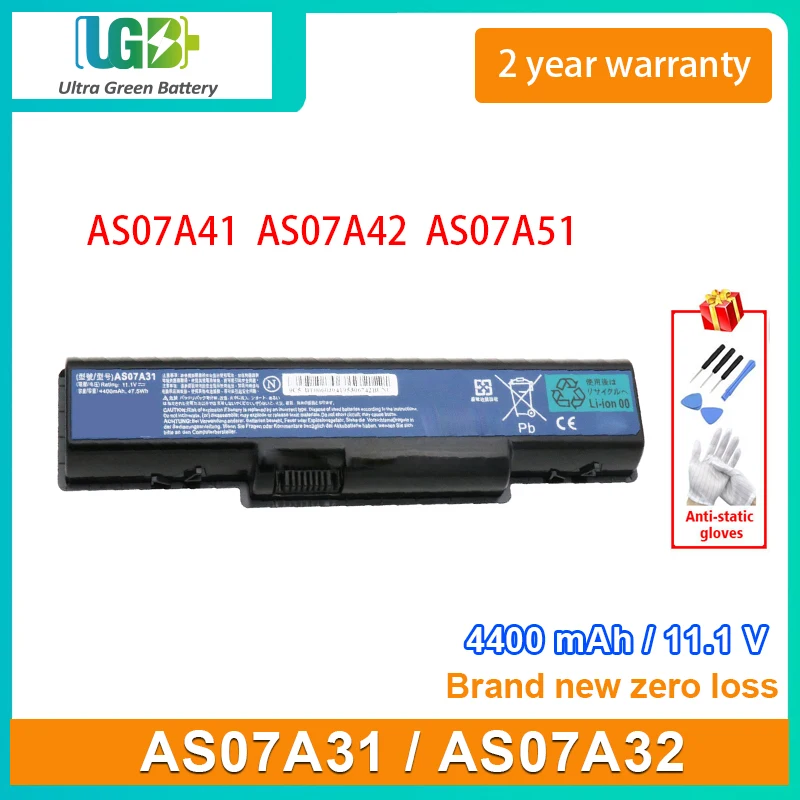 

UGB New AS07A31 Laptop Battery For Acer Aspire 4740G 2930G 4520G 4736 4930 4930g 5735 5738G AS07A32 AS07A41 AS07A42 AS07A51