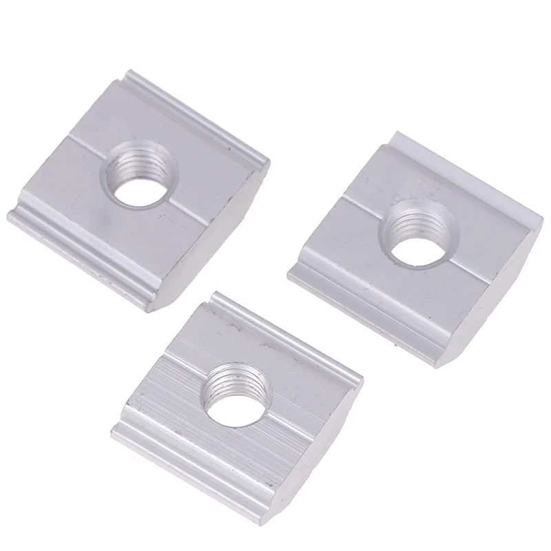 5pcs 21.2mm 22.3mm 23.7mm Solar Panel Mounting Aluminum Alloy Bracket End Mid Clamp T-Blocks Square Nuts M8 T-Sliding Nut