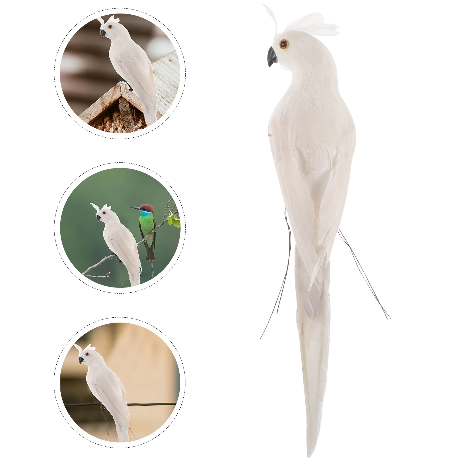 

1pcs Realistic Lifelike Artificial Parrot Ornament Fake Bird Decoration For Indoor Outdoor Home Lawn Garden Sculpture Prop Craft